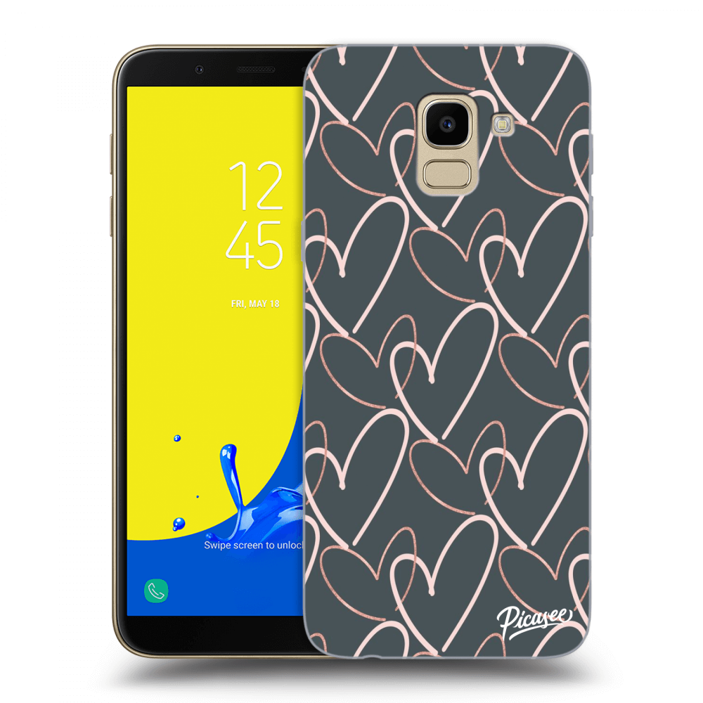 Picasee silikonový průhledný obal pro Samsung Galaxy J6 J600F - Lots of love