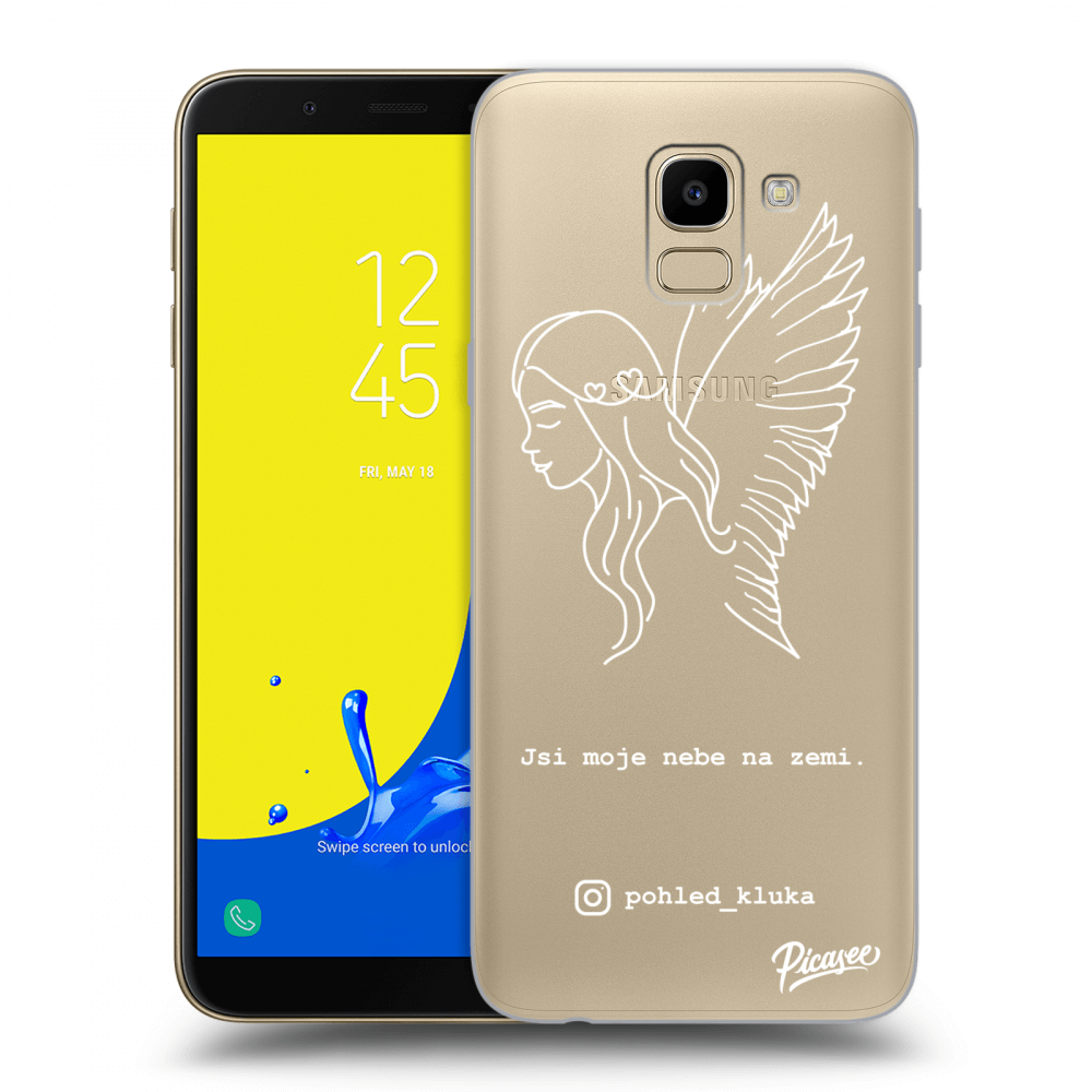 Picasee silikonový průhledný obal pro Samsung Galaxy J6 J600F - Heaven White