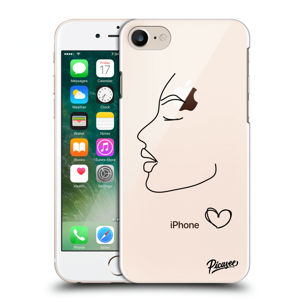 Picasee silikonový průhledný obal pro Apple iPhone 8 - Couple girl