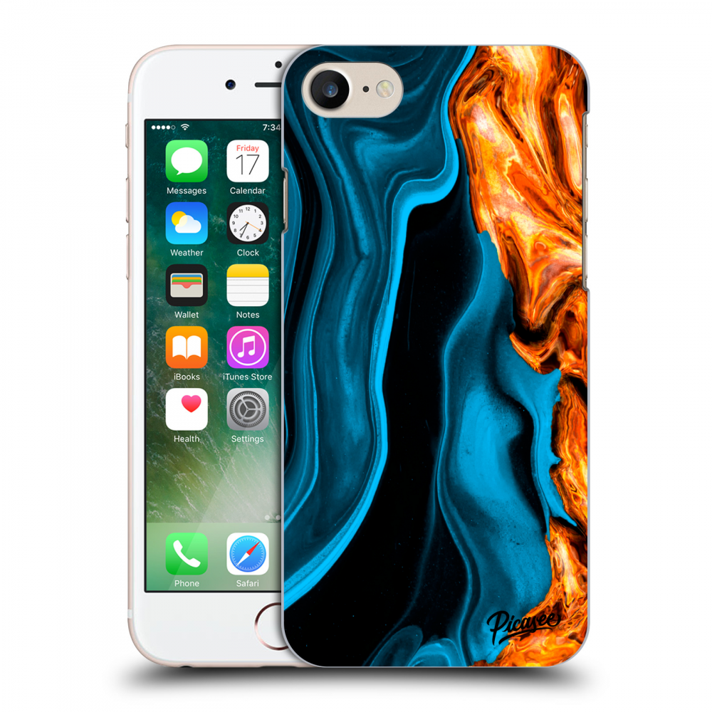 Picasee silikonový černý obal pro Apple iPhone 8 - Gold blue