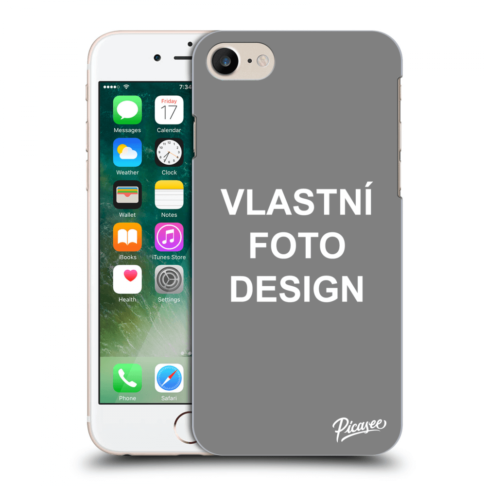 Picasee silikonový černý obal pro Apple iPhone 8 - Vlastní fotka/motiv