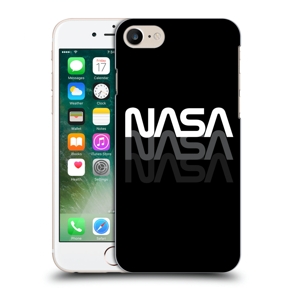 Picasee silikonový průhledný obal pro Apple iPhone 8 - NASA Triple