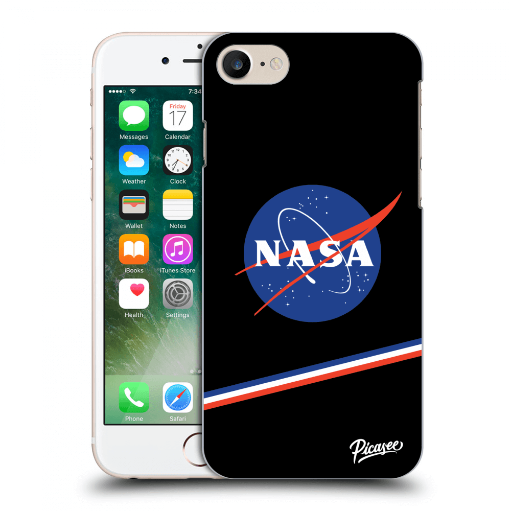 Picasee silikonový průhledný obal pro Apple iPhone 8 - NASA Original