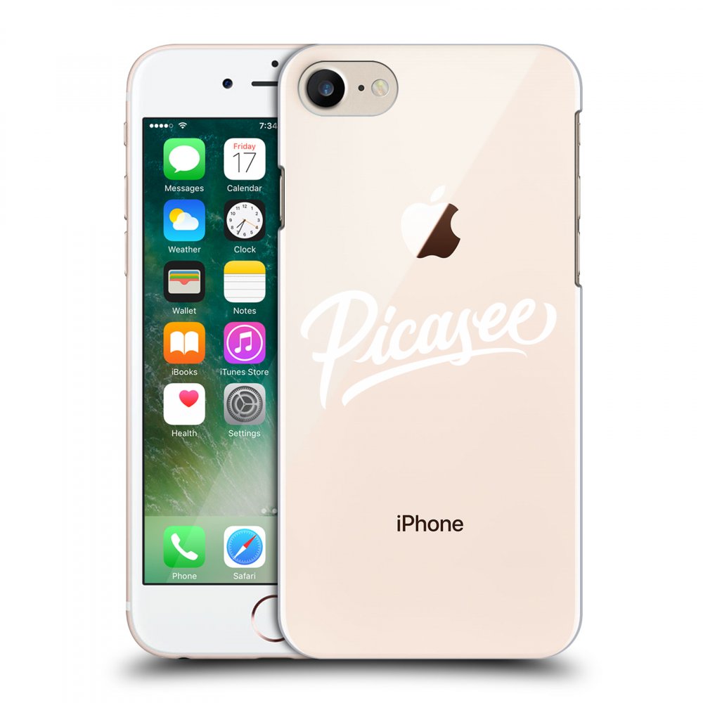 Silikonový Průhledný Obal Pro Apple IPhone 8 - Picasee - White