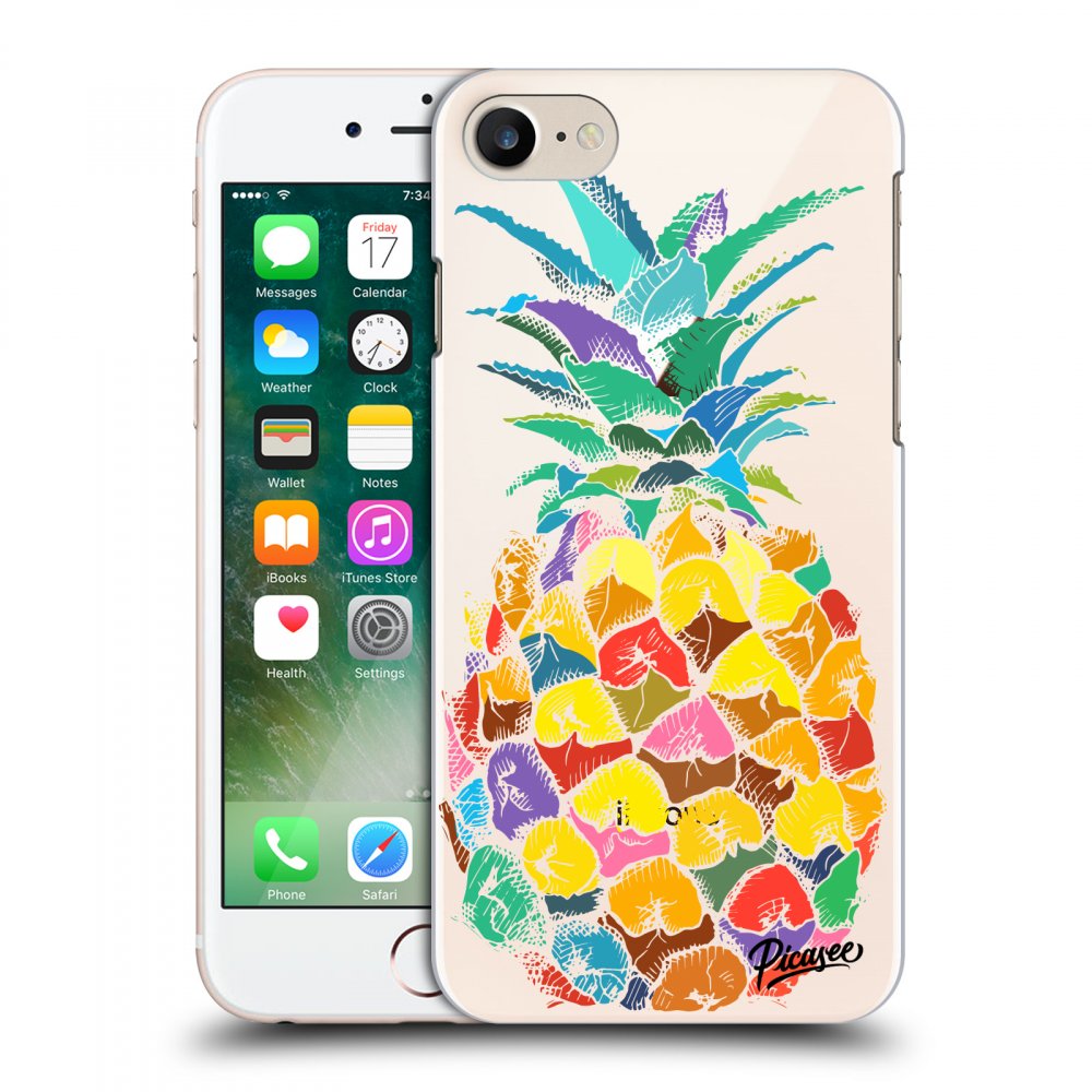 Picasee plastový průhledný obal pro Apple iPhone 8 - Pineapple