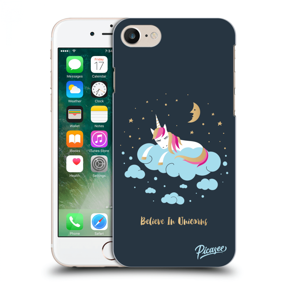 Picasee silikonový průhledný obal pro Apple iPhone 8 - Believe In Unicorns
