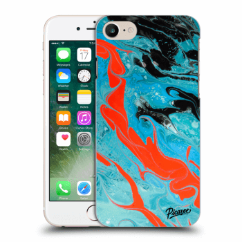 Picasee silikonový černý obal pro Apple iPhone 8 - Blue Magma