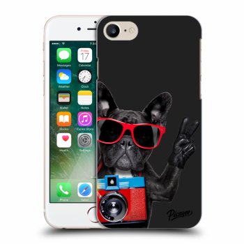 Picasee silikonový černý obal pro Apple iPhone 8 - French Bulldog