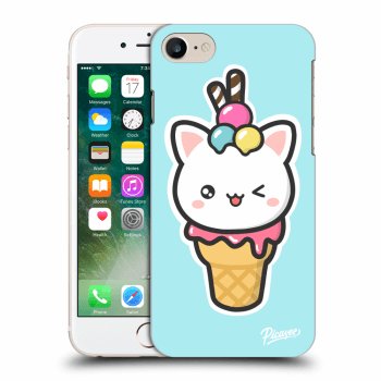 Picasee silikonový průhledný obal pro Apple iPhone 8 - Ice Cream Cat