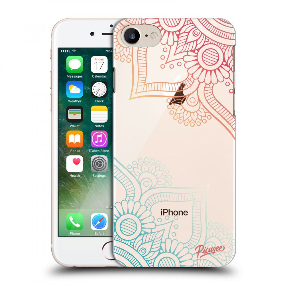 Picasee silikonový průhledný obal pro Apple iPhone 8 - Flowers pattern