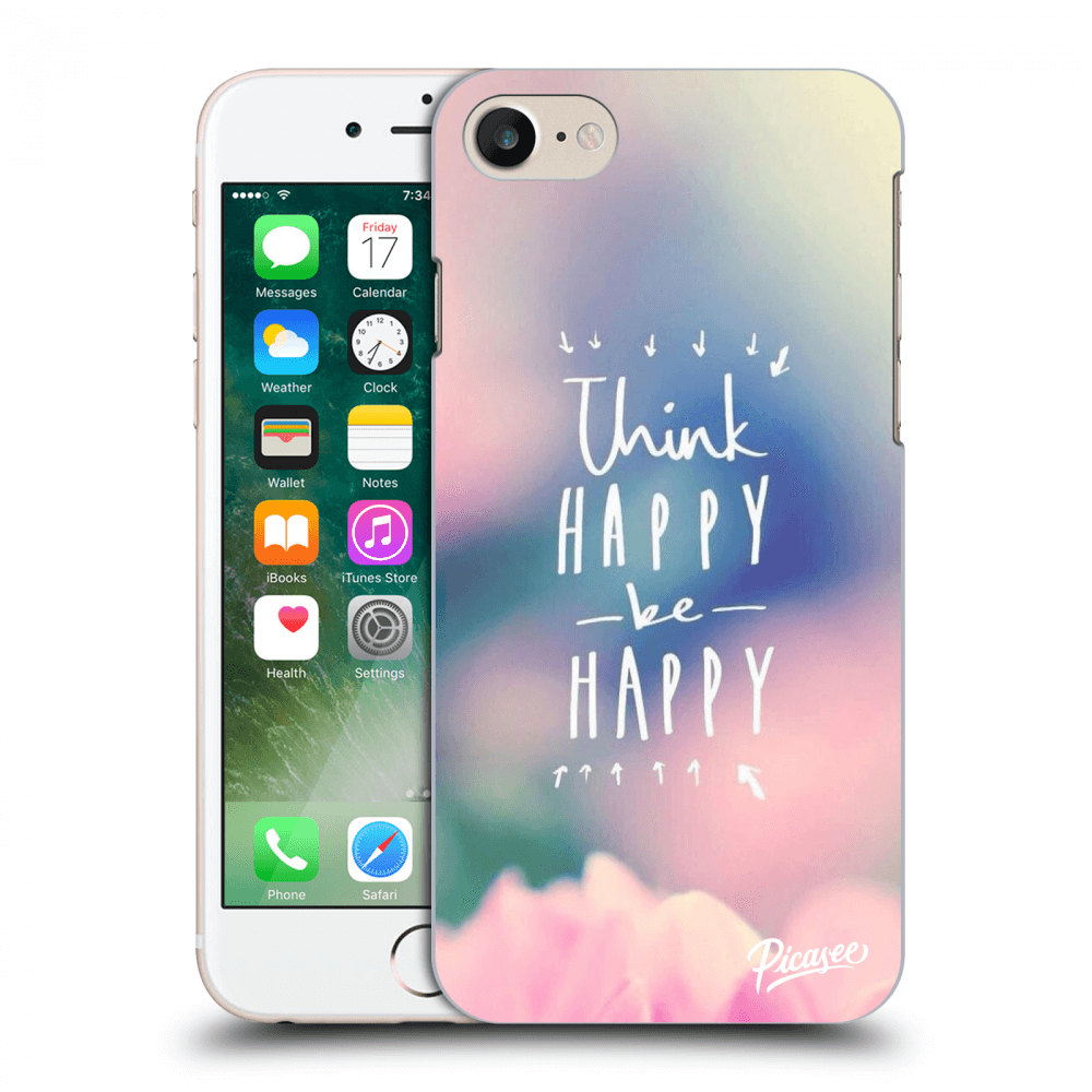 Picasee silikonový mléčný obal pro Apple iPhone 8 - Think happy be happy