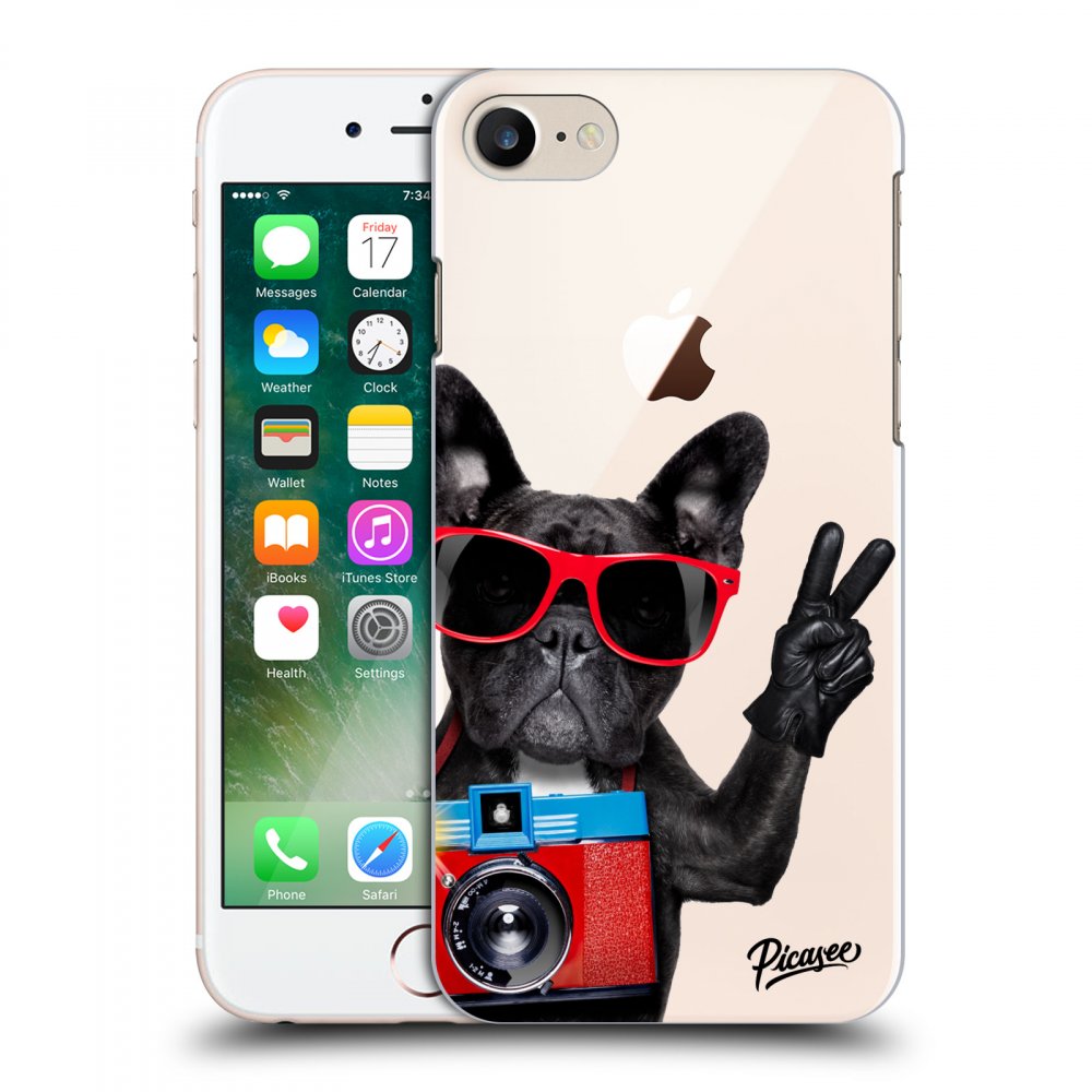 Silikonový Průhledný Obal Pro Apple IPhone 8 - French Bulldog