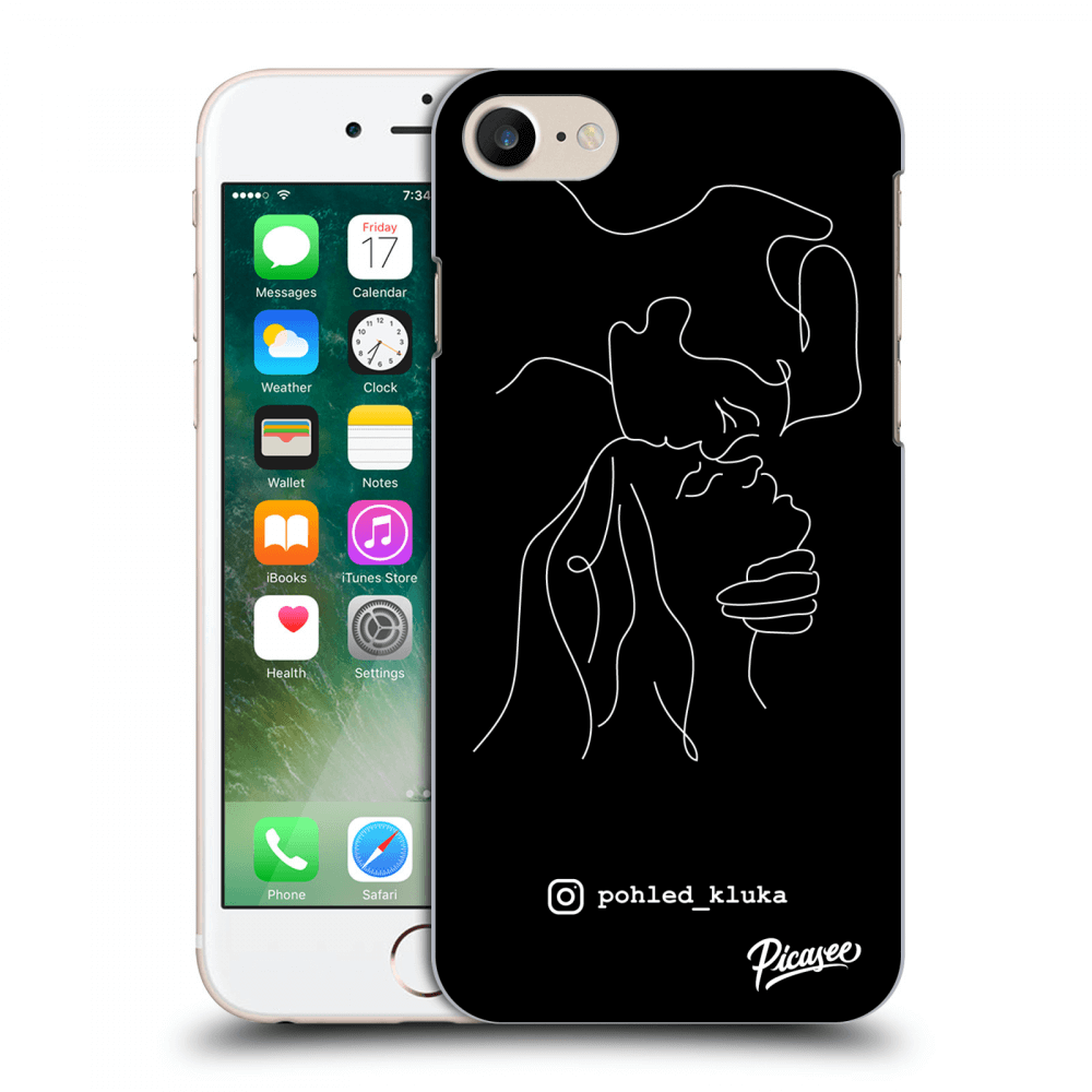 Picasee silikonový černý obal pro Apple iPhone 8 - Forehead kiss White