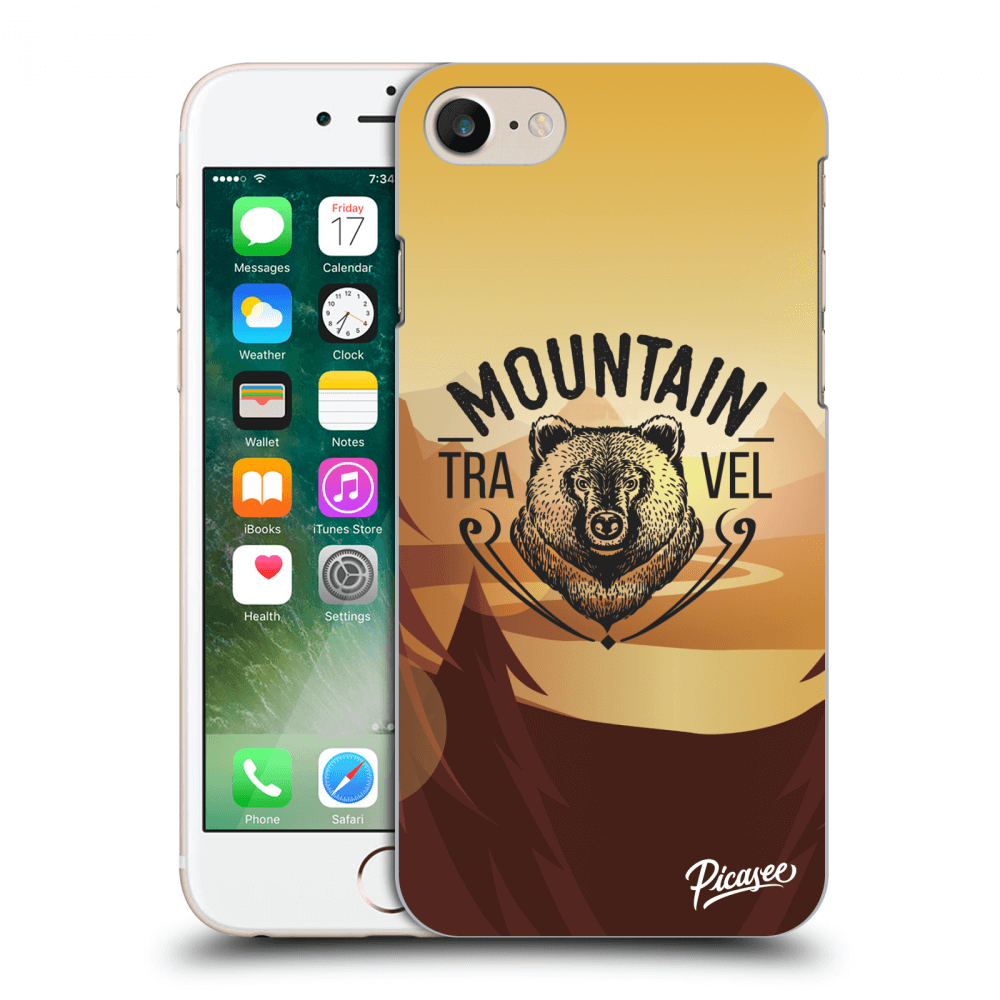 Picasee silikonový průhledný obal pro Apple iPhone 8 - Mountain bear