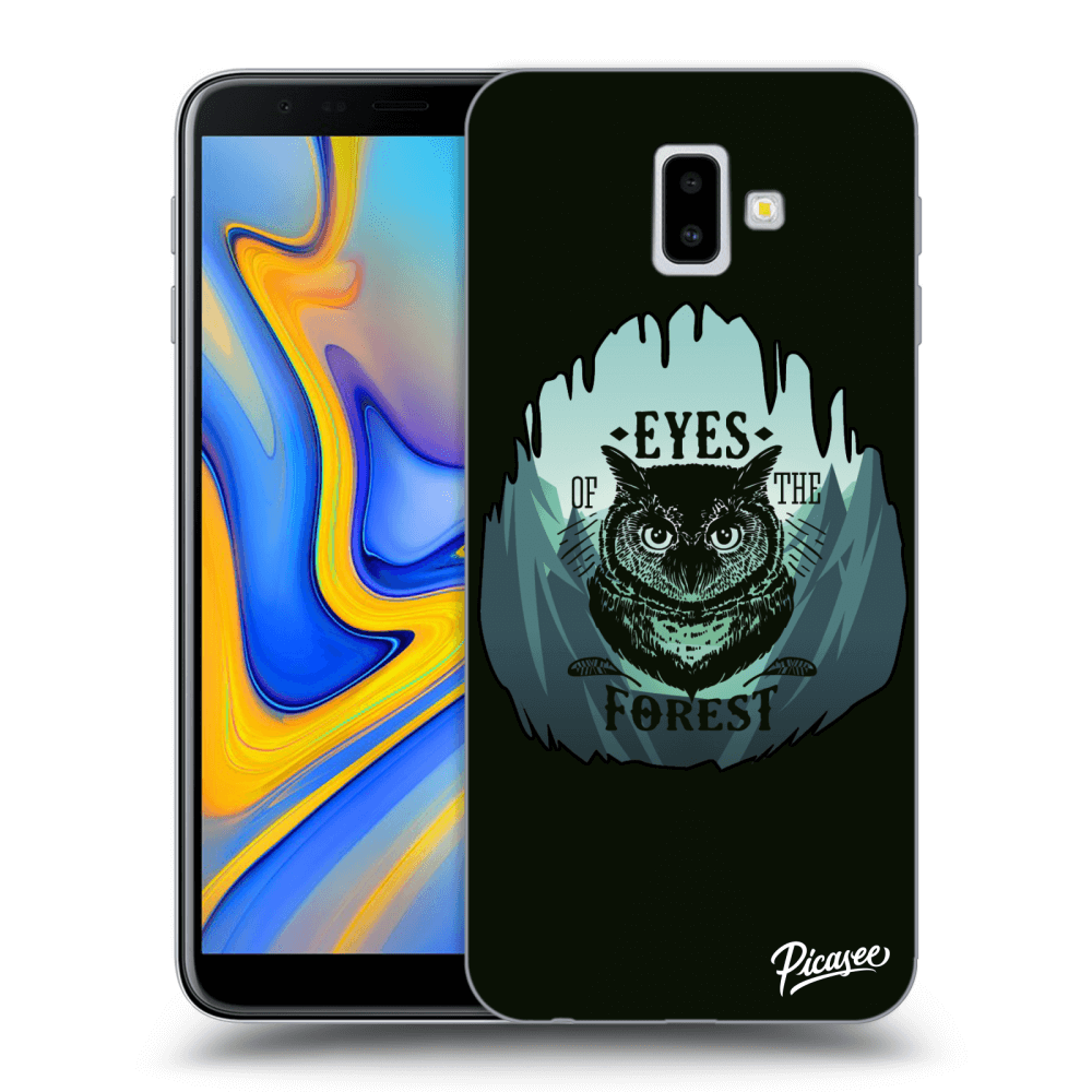 Picasee silikonový průhledný obal pro Samsung Galaxy J6+ J610F - Forest owl
