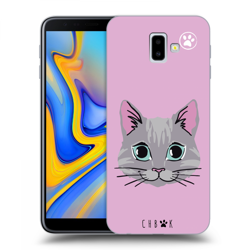 Picasee silikonový průhledný obal pro Samsung Galaxy J6+ J610F - Chybí mi kočky - Růžová