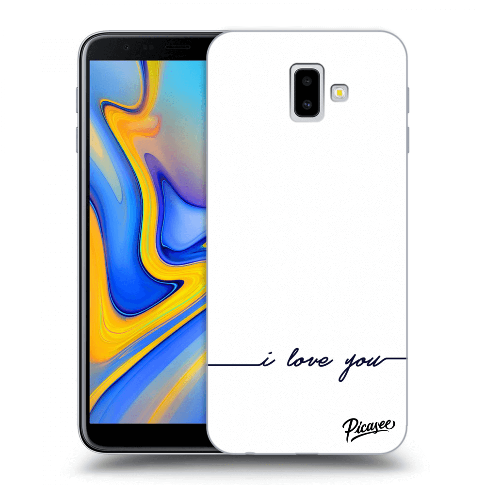 Picasee silikonový průhledný obal pro Samsung Galaxy J6+ J610F - I love you
