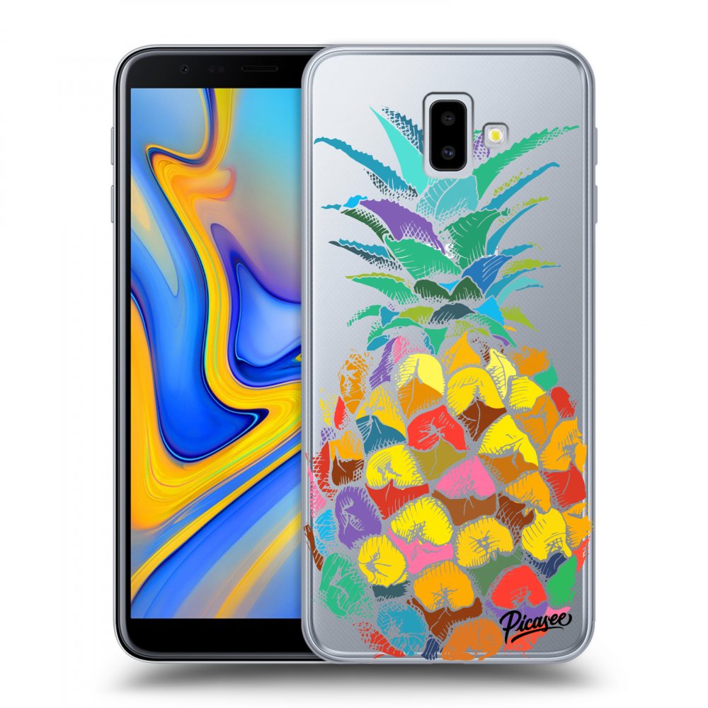 Picasee silikonový průhledný obal pro Samsung Galaxy J6+ J610F - Pineapple