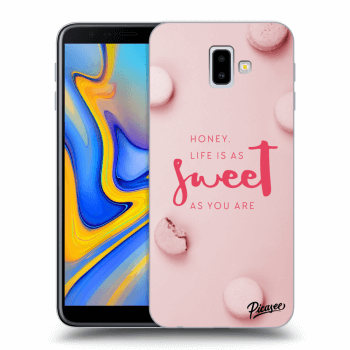 Picasee silikonový průhledný obal pro Samsung Galaxy J6+ J610F - Life is as sweet as you are