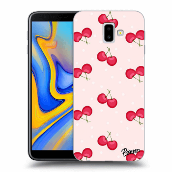 Picasee silikonový průhledný obal pro Samsung Galaxy J6+ J610F - Cherries