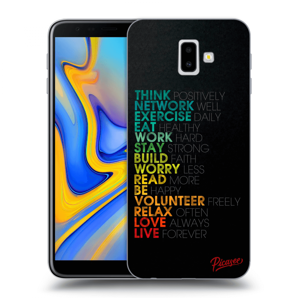 Picasee silikonový průhledný obal pro Samsung Galaxy J6+ J610F - Motto life