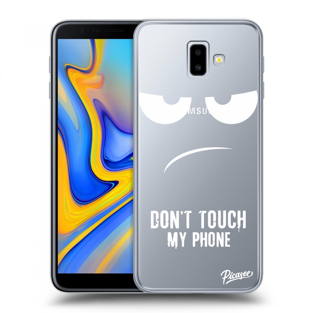 Picasee silikonový průhledný obal pro Samsung Galaxy J6+ J610F - Don't Touch My Phone