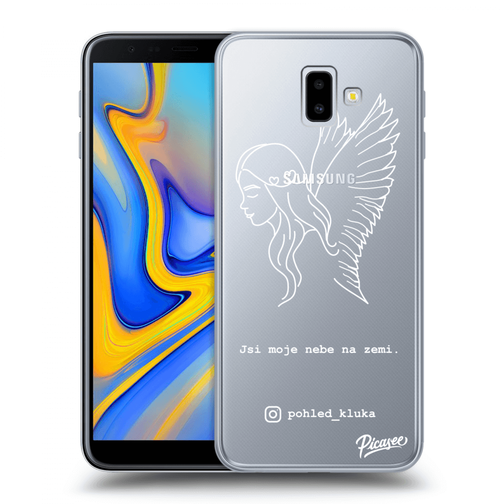 Picasee silikonový průhledný obal pro Samsung Galaxy J6+ J610F - Heaven White