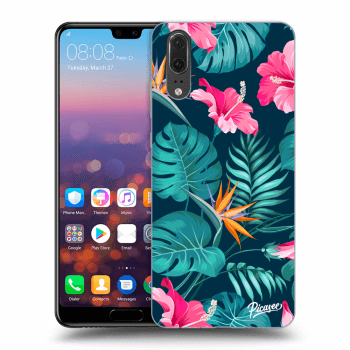 Obal pro Huawei P20 - Pink Monstera
