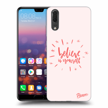 Picasee silikonový černý obal pro Huawei P20 - Believe in yourself