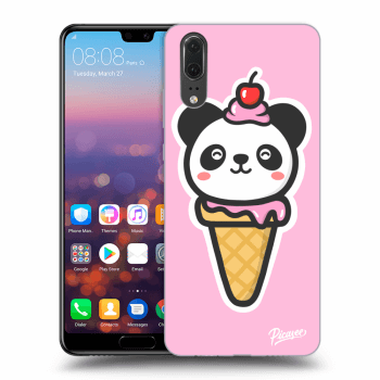 Picasee silikonový černý obal pro Huawei P20 - Ice Cream Panda