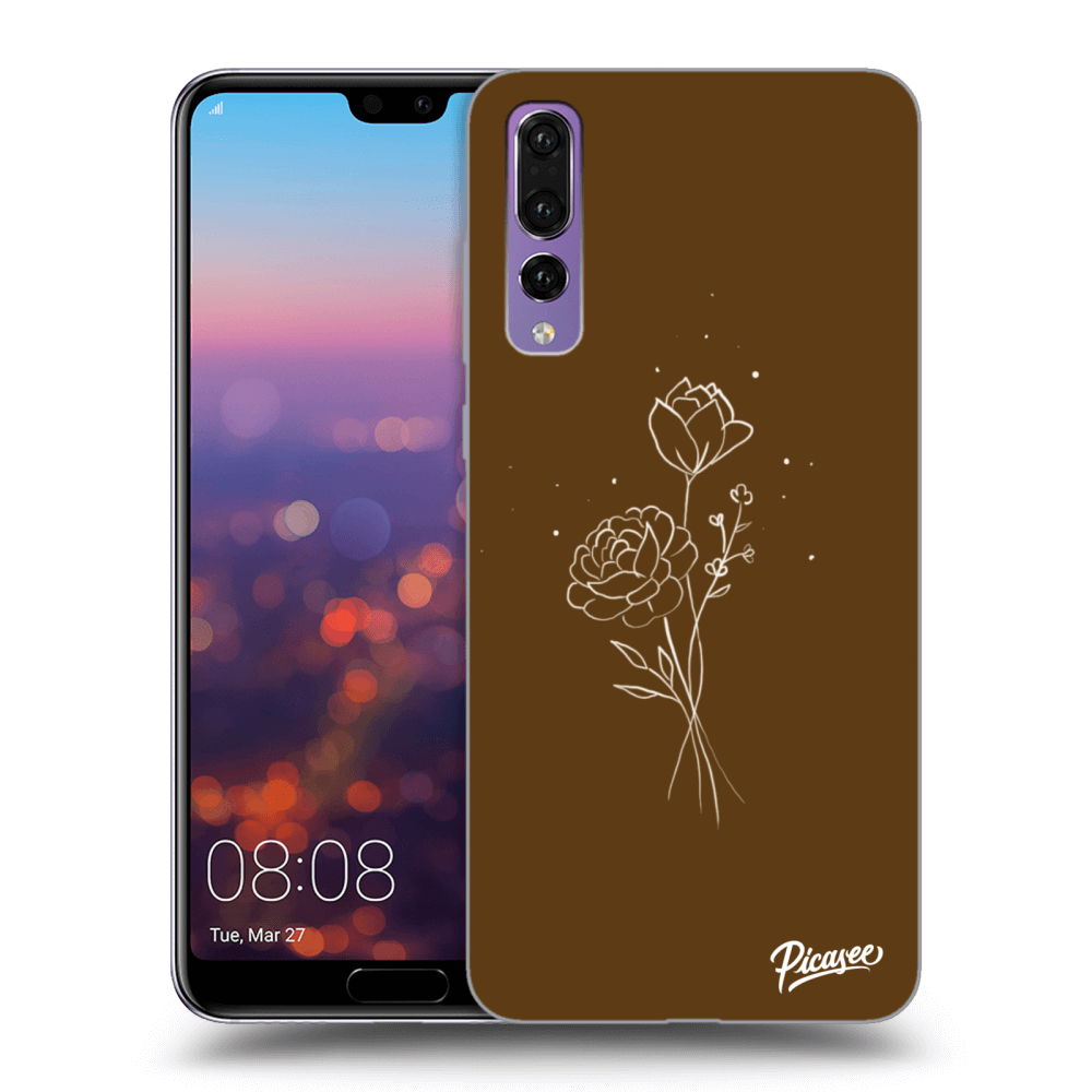 Picasee ULTIMATE CASE pro Huawei P20 Pro - Brown flowers