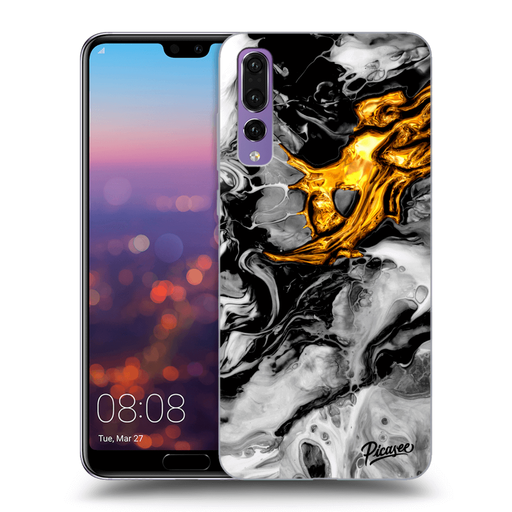 Picasee ULTIMATE CASE pro Huawei P20 Pro - Black Gold 2