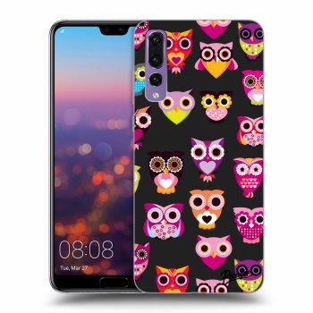 Picasee silikonový černý obal pro Huawei P20 Pro - Owls