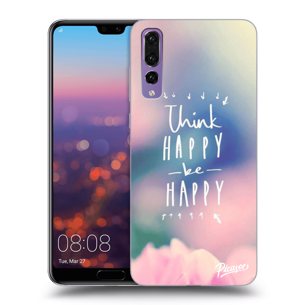 Picasee silikonový černý obal pro Huawei P20 Pro - Think happy be happy