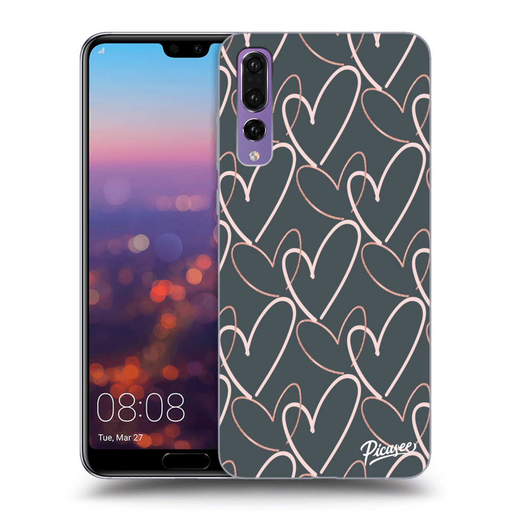 Picasee silikonový černý obal pro Huawei P20 Pro - Lots of love