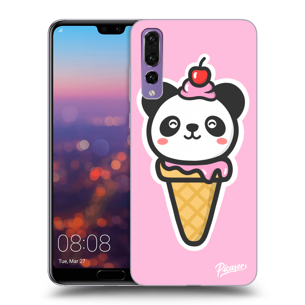 Picasee silikonový černý obal pro Huawei P20 Pro - Ice Cream Panda