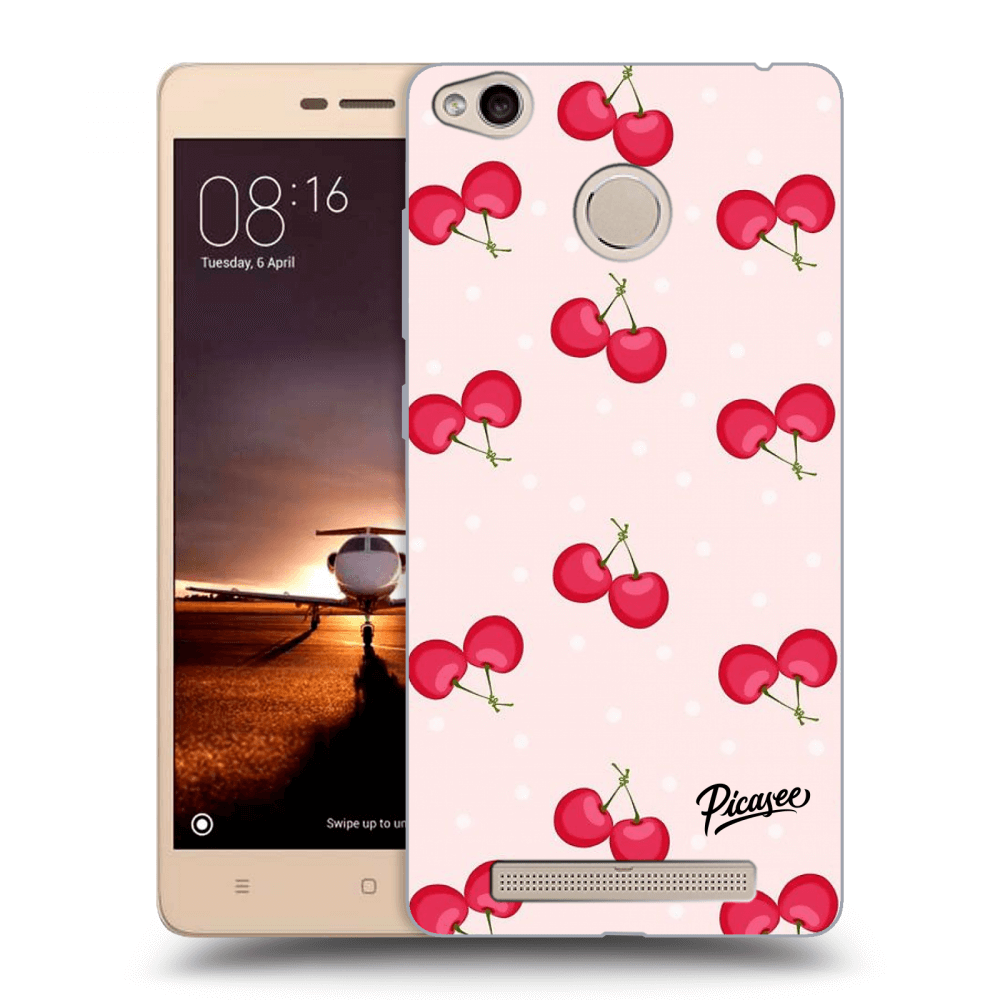 Picasee silikonový průhledný obal pro Xiaomi Redmi 3s, 3 Pro - Cherries
