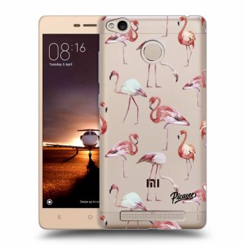 Picasee silikonový průhledný obal pro Xiaomi Redmi 3s, 3 Pro - Flamingos