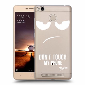 Picasee silikonový průhledný obal pro Xiaomi Redmi 3s, 3 Pro - Don't Touch My Phone