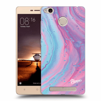 Picasee silikonový průhledný obal pro Xiaomi Redmi 3s, 3 Pro - Pink liquid