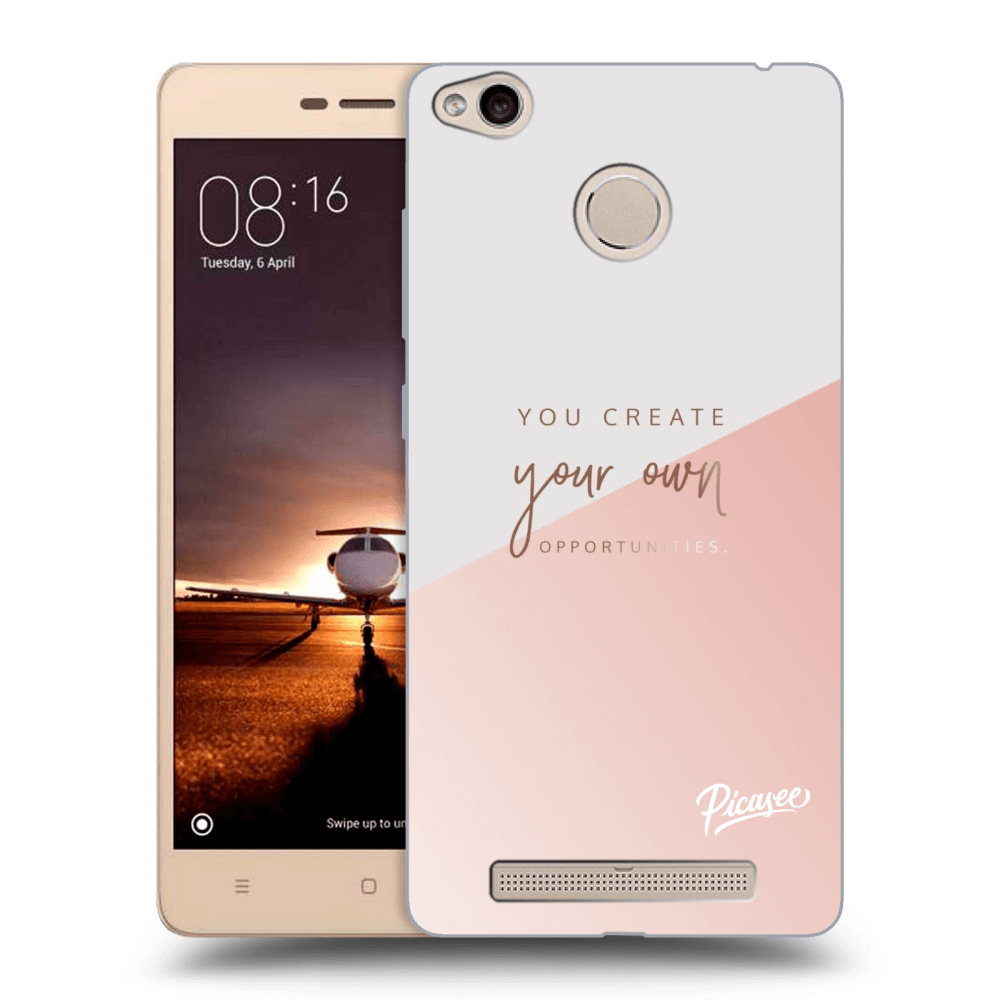 Picasee silikonový průhledný obal pro Xiaomi Redmi 3s, 3 Pro - You create your own opportunities