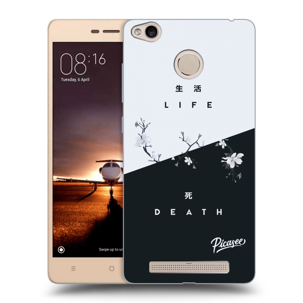 Picasee silikonový průhledný obal pro Xiaomi Redmi 3s, 3 Pro - Life - Death