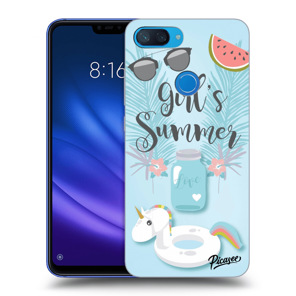 Picasee silikonový průhledný obal pro Xiaomi Mi 8 Lite - Girls Summer