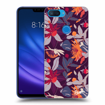 Picasee silikonový černý obal pro Xiaomi Mi 8 Lite - Purple Leaf