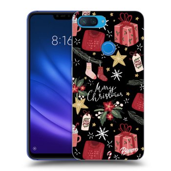 Picasee silikonový černý obal pro Xiaomi Mi 8 Lite - Christmas