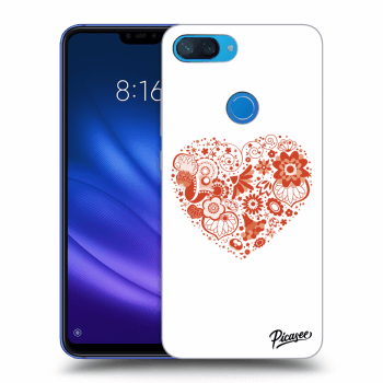 Picasee silikonový černý obal pro Xiaomi Mi 8 Lite - Big heart