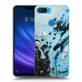 Picasee silikonový černý obal pro Xiaomi Mi 8 Lite - Organic blue