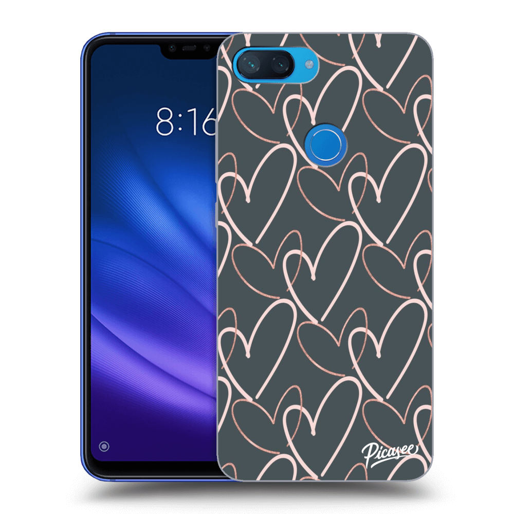 Picasee silikonový černý obal pro Xiaomi Mi 8 Lite - Lots of love