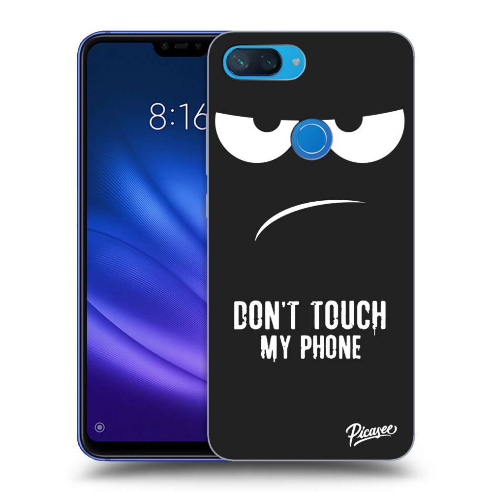 Picasee silikonový černý obal pro Xiaomi Mi 8 Lite - Don't Touch My Phone