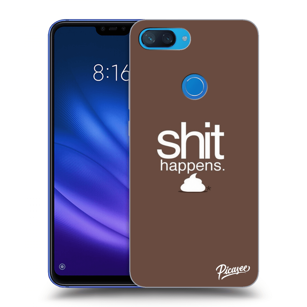 Picasee silikonový černý obal pro Xiaomi Mi 8 Lite - Shit happens